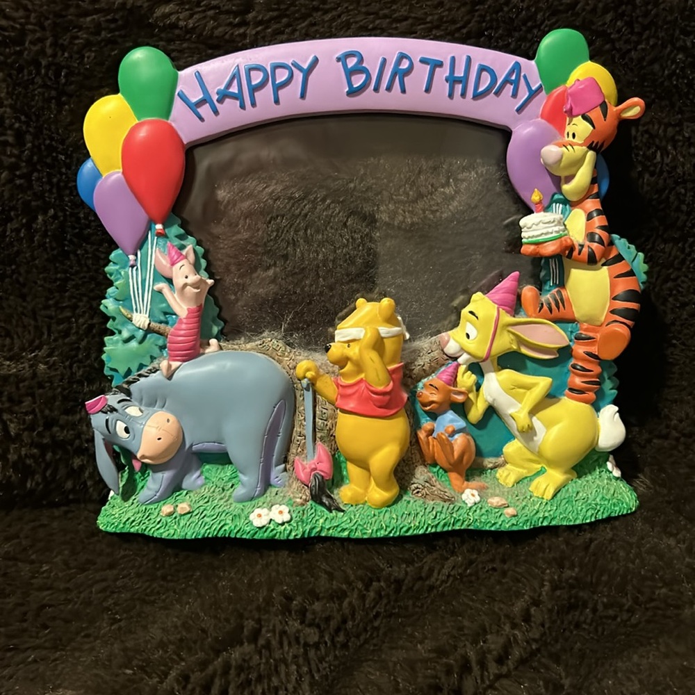 Disney Winnie the Pooh Happy Birthday Frame 6 1/2 by 6 1/2 - Picture 3 of 9